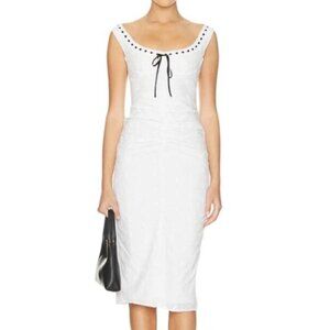 NEW Majorelle Carmen Midi Dress Size XXS White NWT